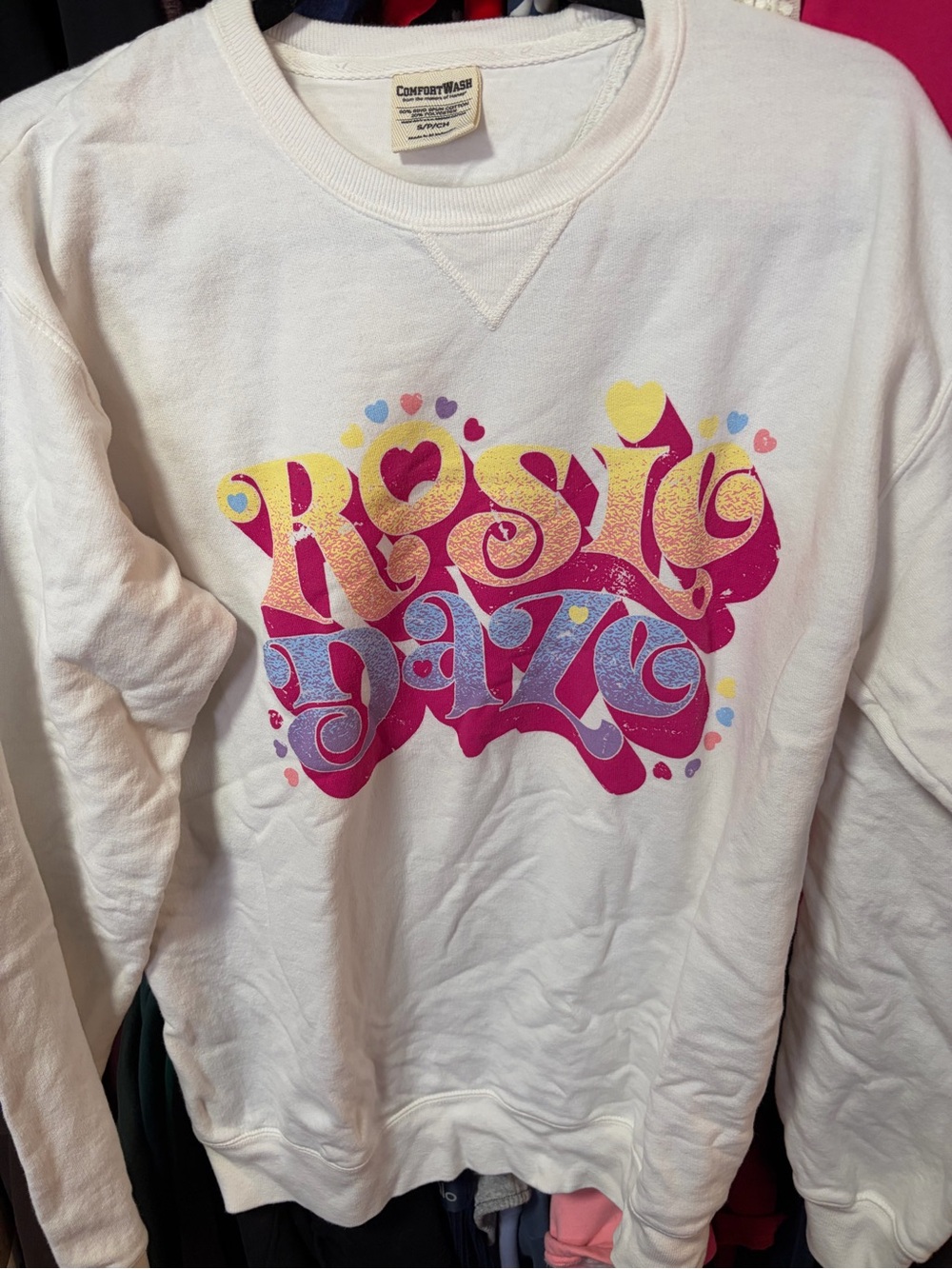 White Rosie Daze Limited Edition Graphic Sweatshirt